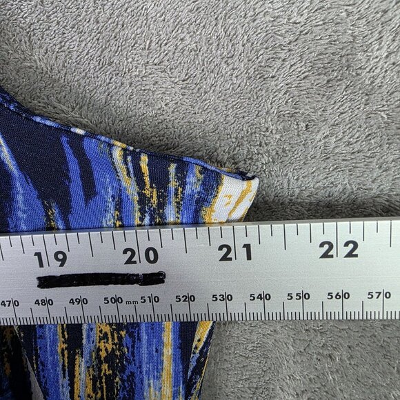 Womens Ruby Rd Sleeveless Blue Yellow Abstract Print Maxi Dress Polyester XL - Picture 4 of 6